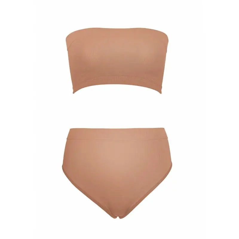 2P NUDE MEDIUM TOP+CULOTTE TAILLE HAUTE – Image 4