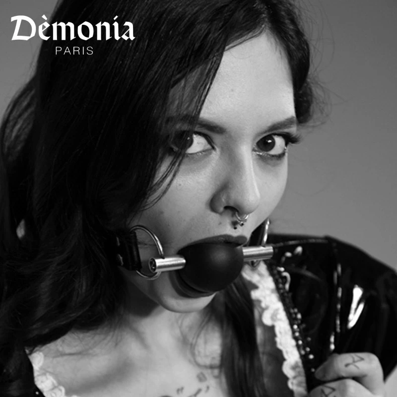 BAILLON BOULE NOIR - TIGE MÉTAL