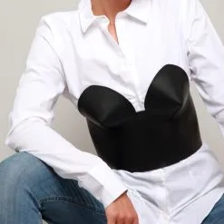 BUSTIER CUIR