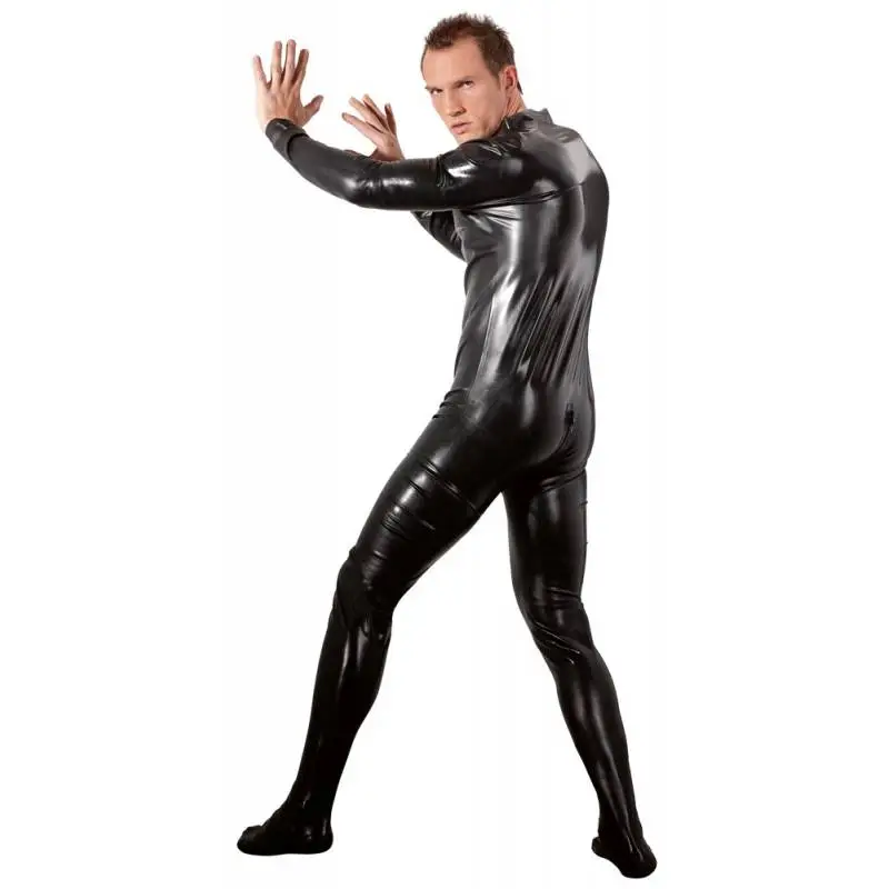 CATSUIT LATEX NOIR POUR HOMME – Image 6