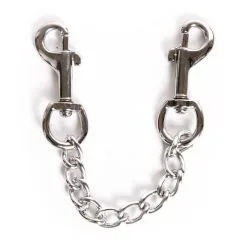 CHAINE CHROME 10CM + 2 MOUSQUETONS