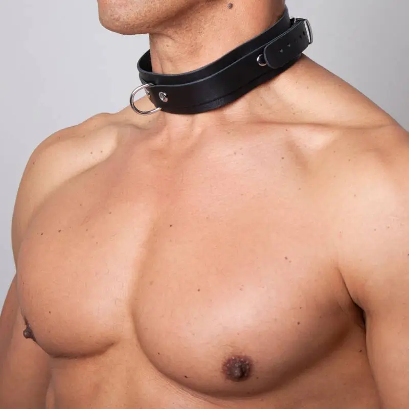 COLLIER CUIR NOIR FIN BASIC – Image 3