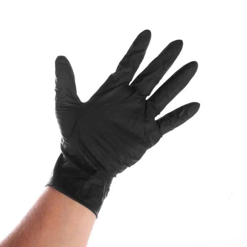GANTS LATEX JETABLES NOIRS PAR 100 – Image 2