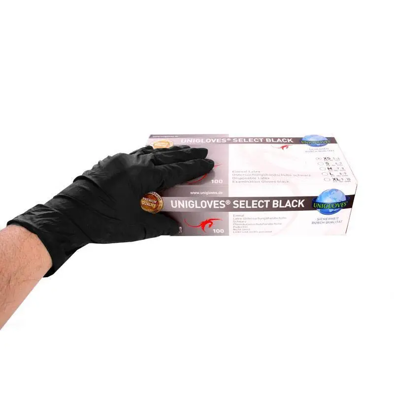 GANTS LATEX JETABLES NOIRS PAR 100 – Image 3