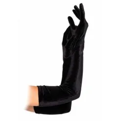 GANTS LONGS VELOURS NOIR