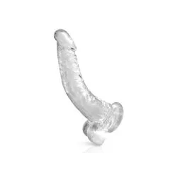 GODE VENTOUSE TRANSPARENT JELLY COURBE XL (22 X 3,5CM)