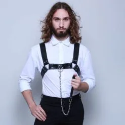 HARNAIS BUSTE HOMME + LAISSE CHAINE