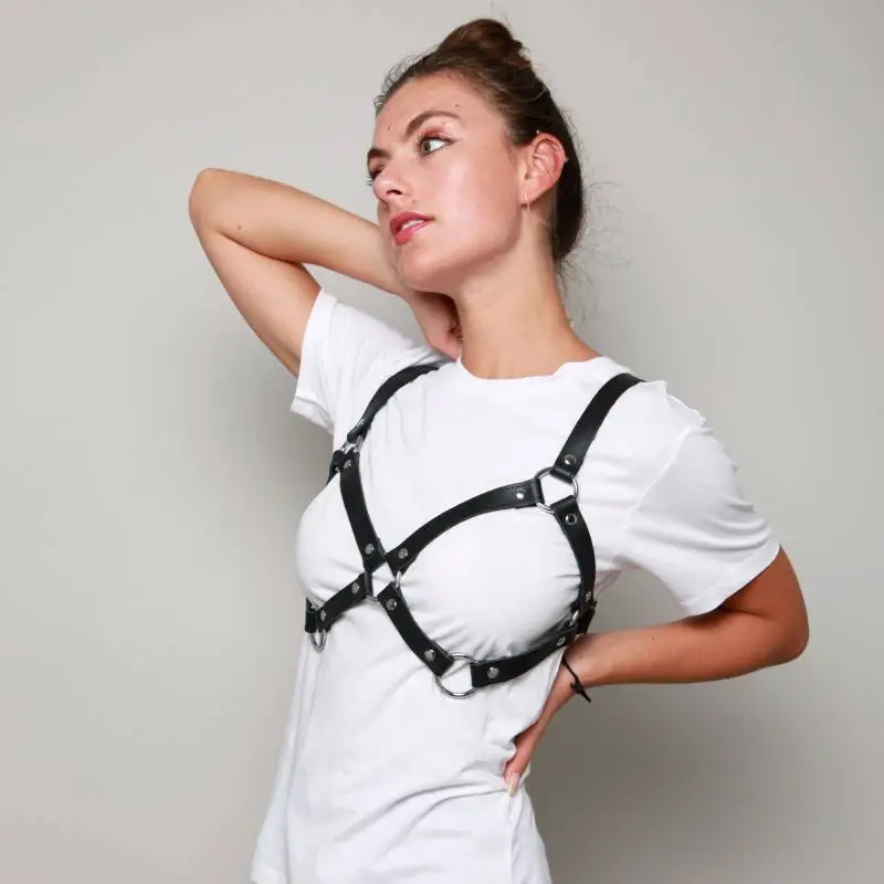COLLECTION DEMONIA HARNAIS SG LANIERES CUIR NOIR – Image 4