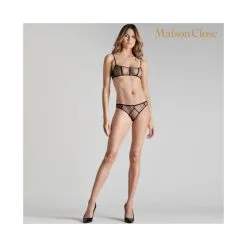 L'AMOUREUSE-CULOTTE OUVERTE - DAHLIA NOIR