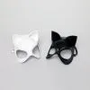 MASQUE CATWOMAN CUIR NOIR OU BLANC MOULÉ