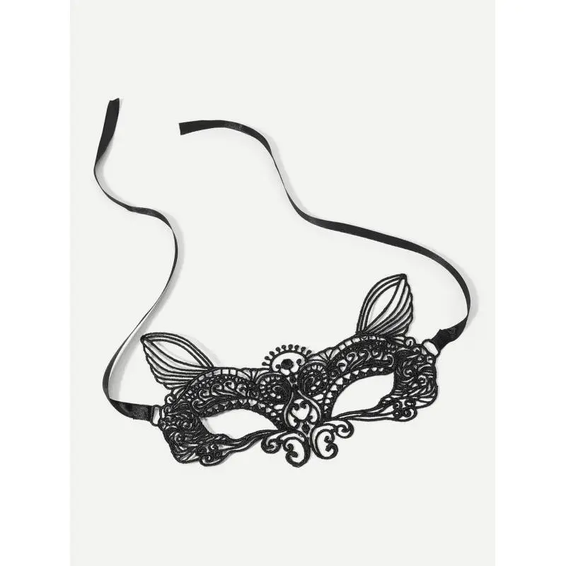 MASQUE DENTELLE CHAT NOIR T.U – Image 6