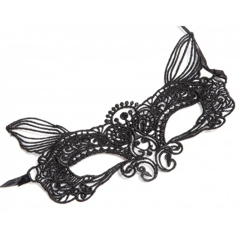 MASQUE DENTELLE CHAT NOIR T.U