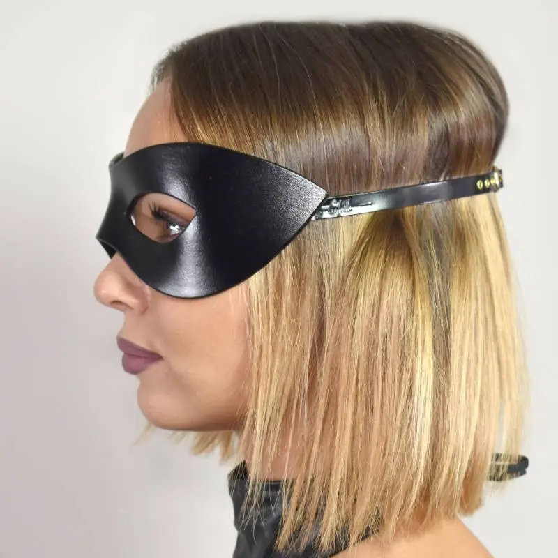 MASQUE SIMILI-CUIR NOIR – Image 4