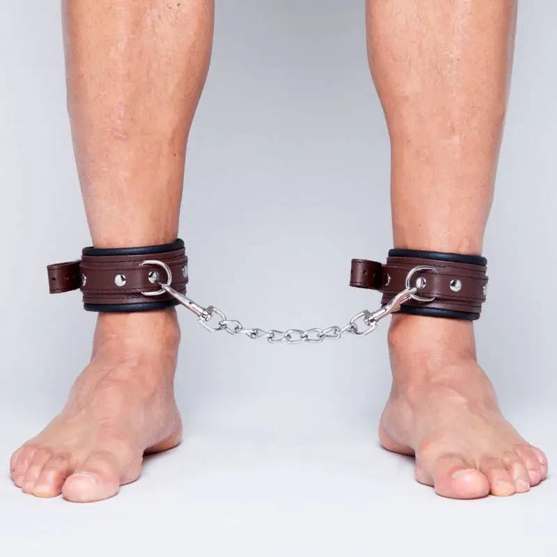 COLLECTION DEMONIA MENOTTES CHEVILLES CUIR MARRON – Image 6