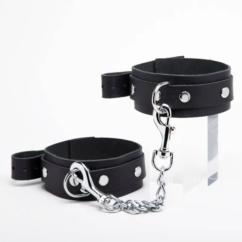 MENOTTES CUIR NOIR FIN BASIC – Image 7