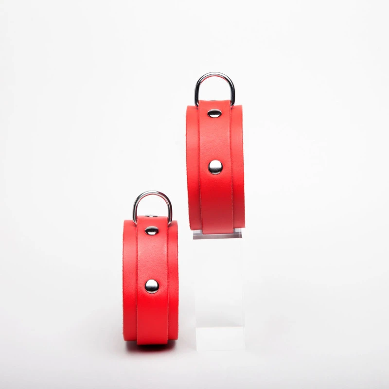 MENOTTES CUIR ROUGE FIN BASIC – Image 5