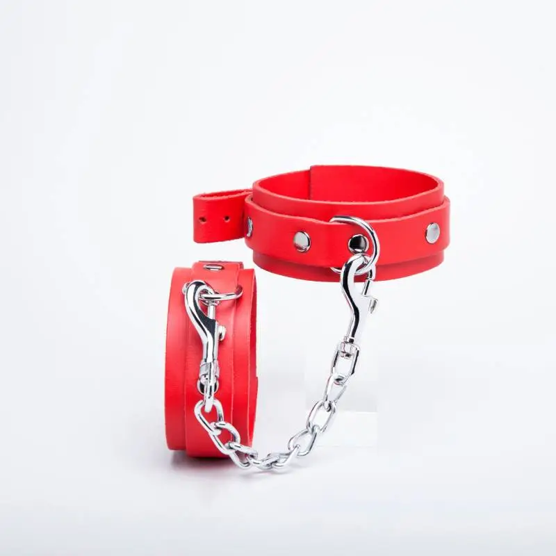 MENOTTES CUIR ROUGE FIN BASIC – Image 8