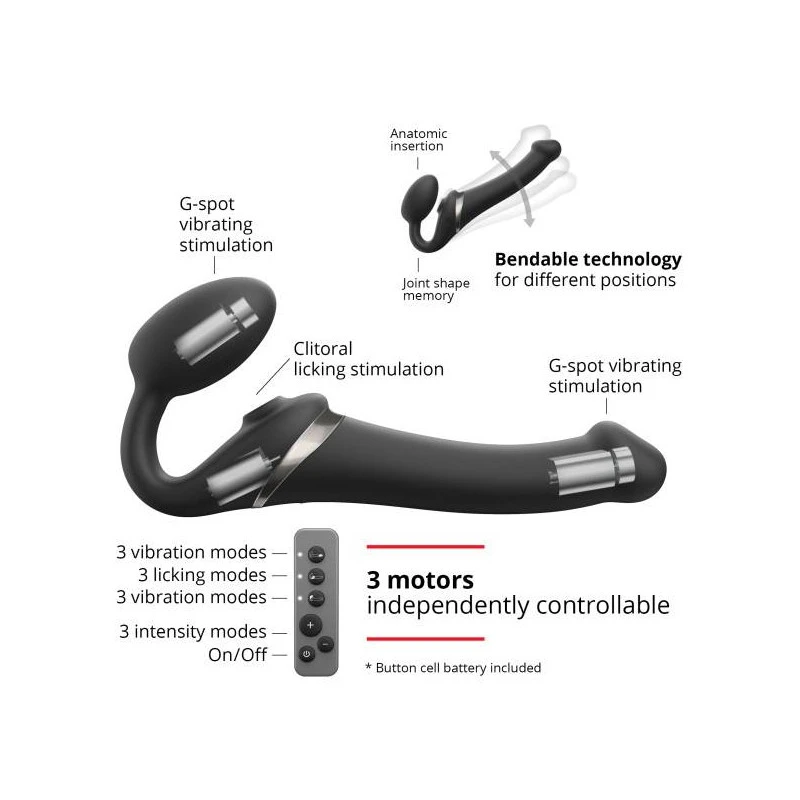 MULTI ORGASM-STRAP ON BENDABLE L-NOIR – Image 5