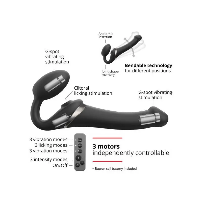 MULTI ORGASM-STRAP ON BENDABLE XL-NOIR – Image 4