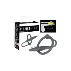 PLUG PENIS (0,8CM) + COCKGLAND (3CM) SILICONE