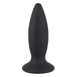 PLUG SILICONE NOIR RECHARGEABLE MEDIUM (L: 12.5 CM D: 3.8 CM)