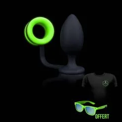 PLUG+COCKRING SILICONE "GLOW IN THE DARK"