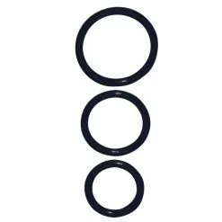 SET 3 COCKRINGS SILICONE NOIR