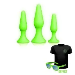 SET 3 PLUGS "GLOW IN THE DARK"